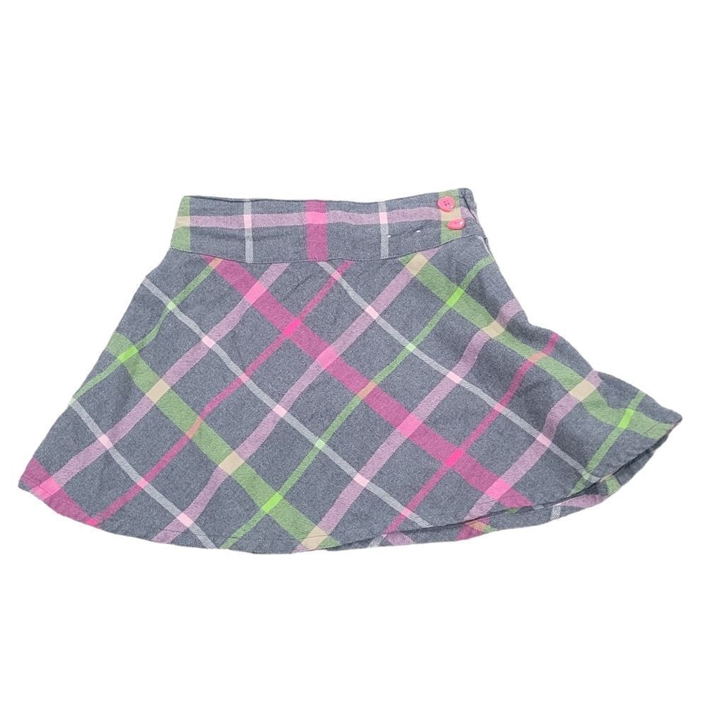 Gymboreeâgreyâpinkâplaidâskirt
